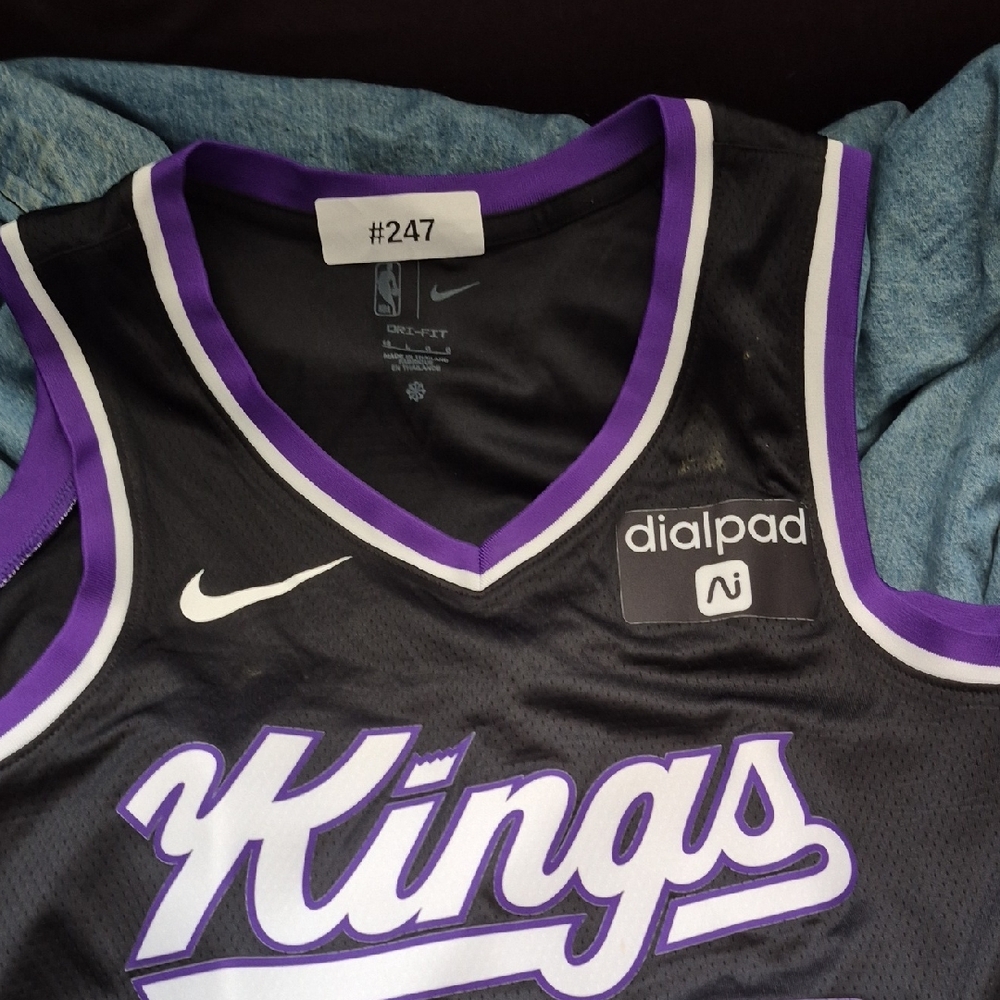 Nike Black and Purple Kings Basketball Jersey